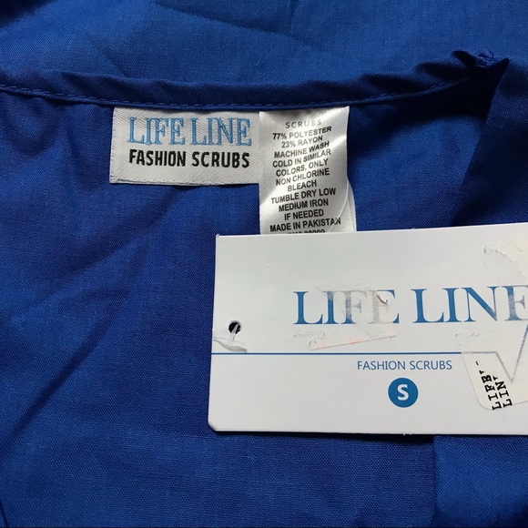 New Women Scrub Top Size S Royal Blue - Picture 3 of 3